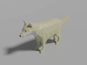 cartoon wolf family 3D Model
