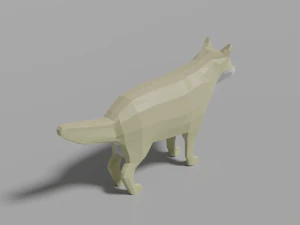 cartoon wolf family 3D Model