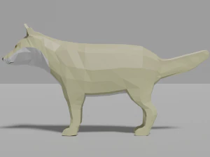 cartoon wolf family 3D Model