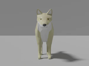 cartoon wolf family 3D Model