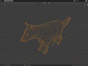 cartoon wolf family 3D Model