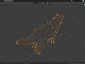 cartoon wolf family 3D Model