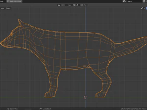 cartoon wolf family 3D Model