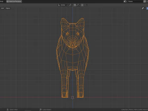 cartoon wolf family 3D Model