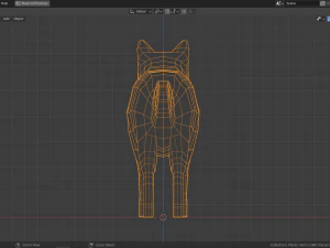 cartoon wolf family 3D Model