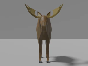 cartoon moose family 3D Model