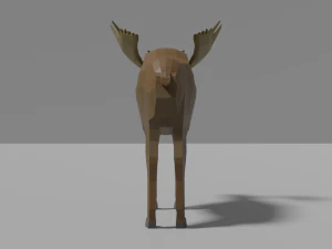 cartoon moose family 3D Model