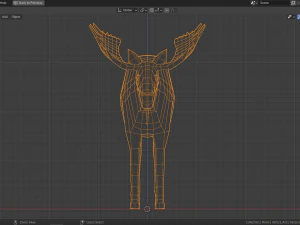 cartoon moose family 3D Model