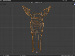 cartoon moose family 3D Model