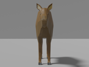 cartoon moose family 3D 模型