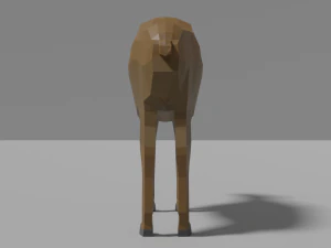 cartoon moose family 3D Model