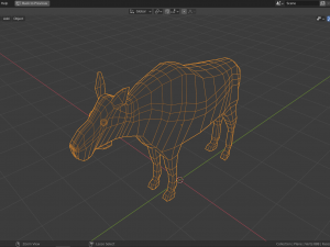 cartoon moose family 3D 模型