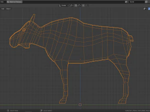 cartoon moose family 3D Model