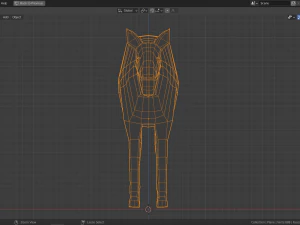 cartoon moose family 3D Model
