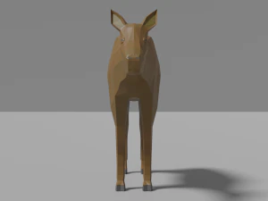 cartoon moose family 3D Model