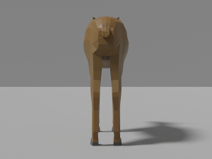 cartoon moose family 3D 模型