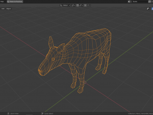 cartoon moose family 3D 模型