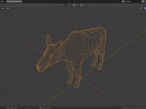cartoon moose family 3D Model