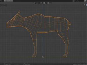 cartoon moose family 3D Model