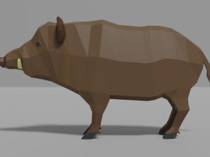 cartoon boar family 3Dモデル
