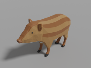 cartoon boar family 3Dモデル