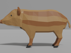 cartoon boar family 3Dモデル