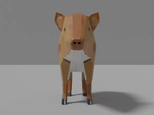 cartoon boar family 3Dモデル