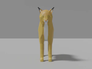 cartoon lynx family 3D Model