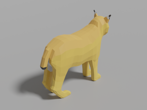 cartoon lynx family 3D 模型