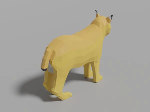 cartoon lynx family 3D Model