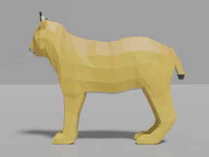 cartoon lynx family 3D Model
