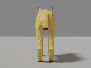 cartoon lynx family 3D 模型