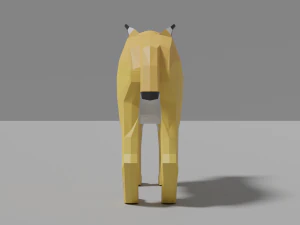 cartoon lynx family 3D Model