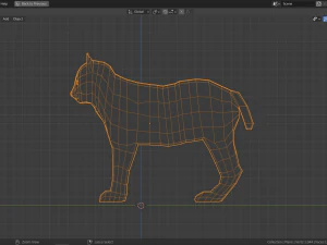 cartoon lynx family 3D Model