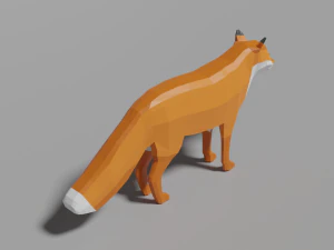 cartoon fox family 3D Model