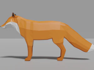 cartoon fox family 3D Model