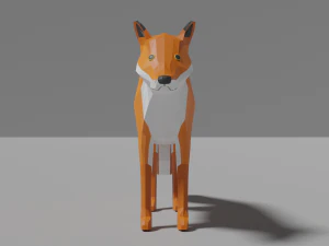cartoon fox family 3D Model