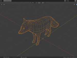 cartoon fox family 3D Model