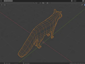 cartoon fox family 3D Model