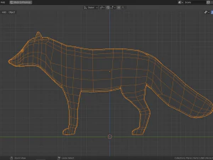 cartoon fox family 3D Model