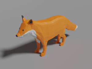 cartoon fox family Modelo 3D