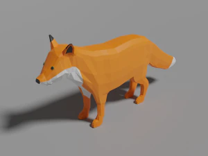 cartoon fox family 3D Model