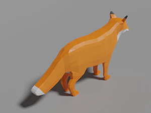 cartoon fox family 3D Model