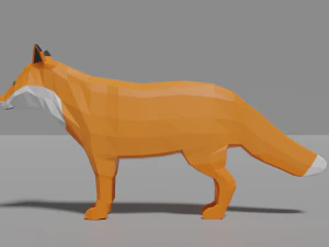cartoon fox family 3D Model