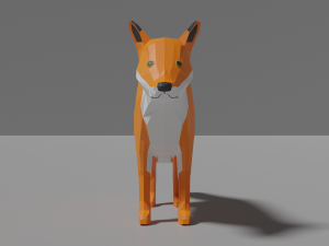 cartoon fox family Modelo 3D