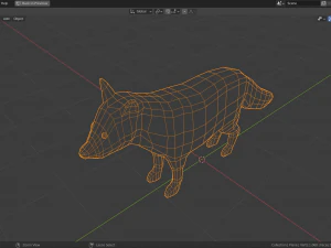 cartoon fox family 3D Model