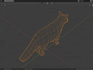 cartoon fox family 3D Model