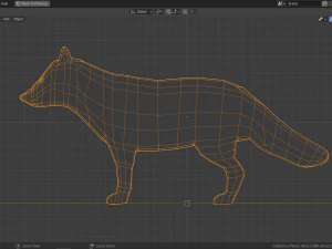cartoon fox family 3D Model