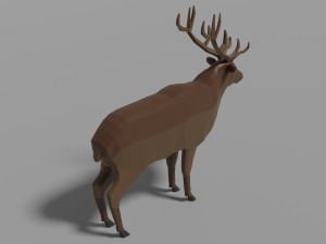 cartoon deer family Modello 3D