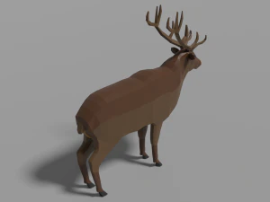 cartoon deer family 3D Model